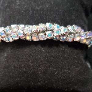Touchstone Crystal Aurora Pavé Double-Row Bracelet - Iridescent